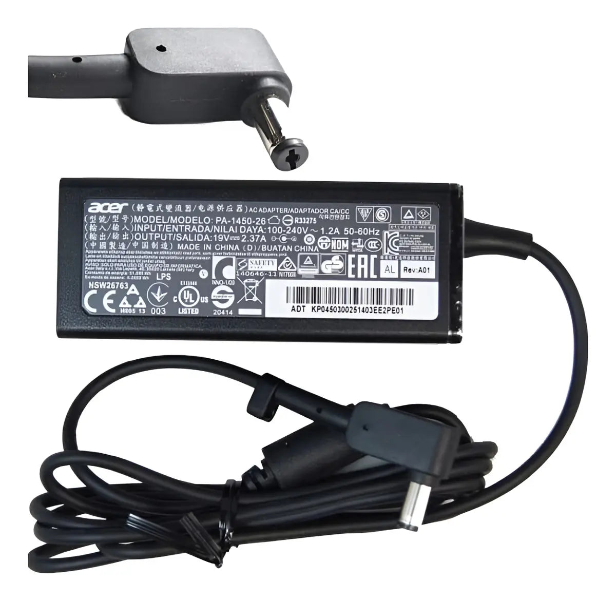 Cargador Acer 45w 19v 2.37a Punta Gruesa 5.5x1.7mm Negro original